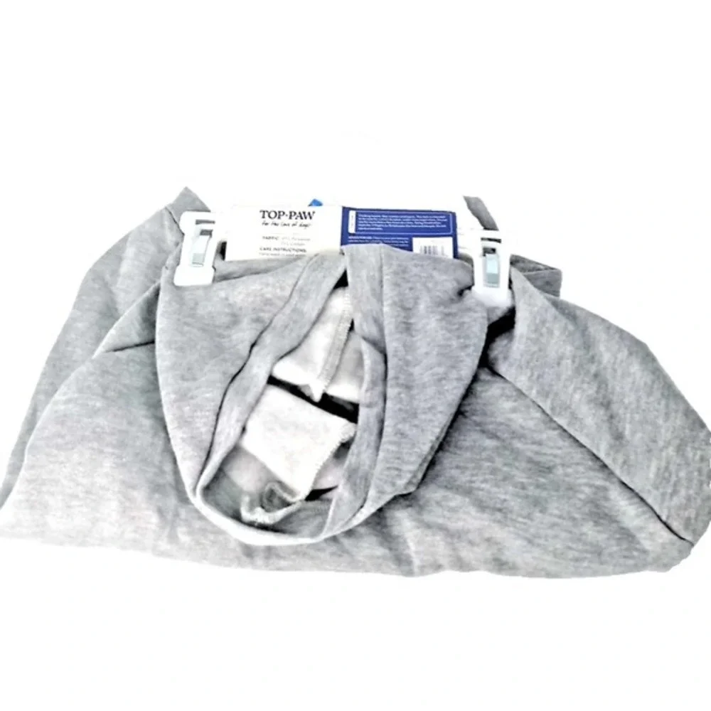 Top Paw Dogs Size X-Large Grey‎ Hooded Sweatshirt Cute Hoodie NWT